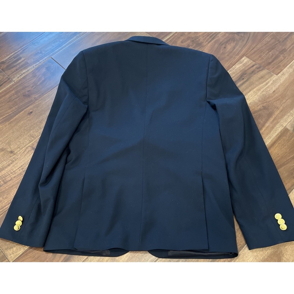 Ralph Lauren Boys Navy Blue Blazer Jacket Size 16R Gold Button Formal School EUC - Picture 5 of 8